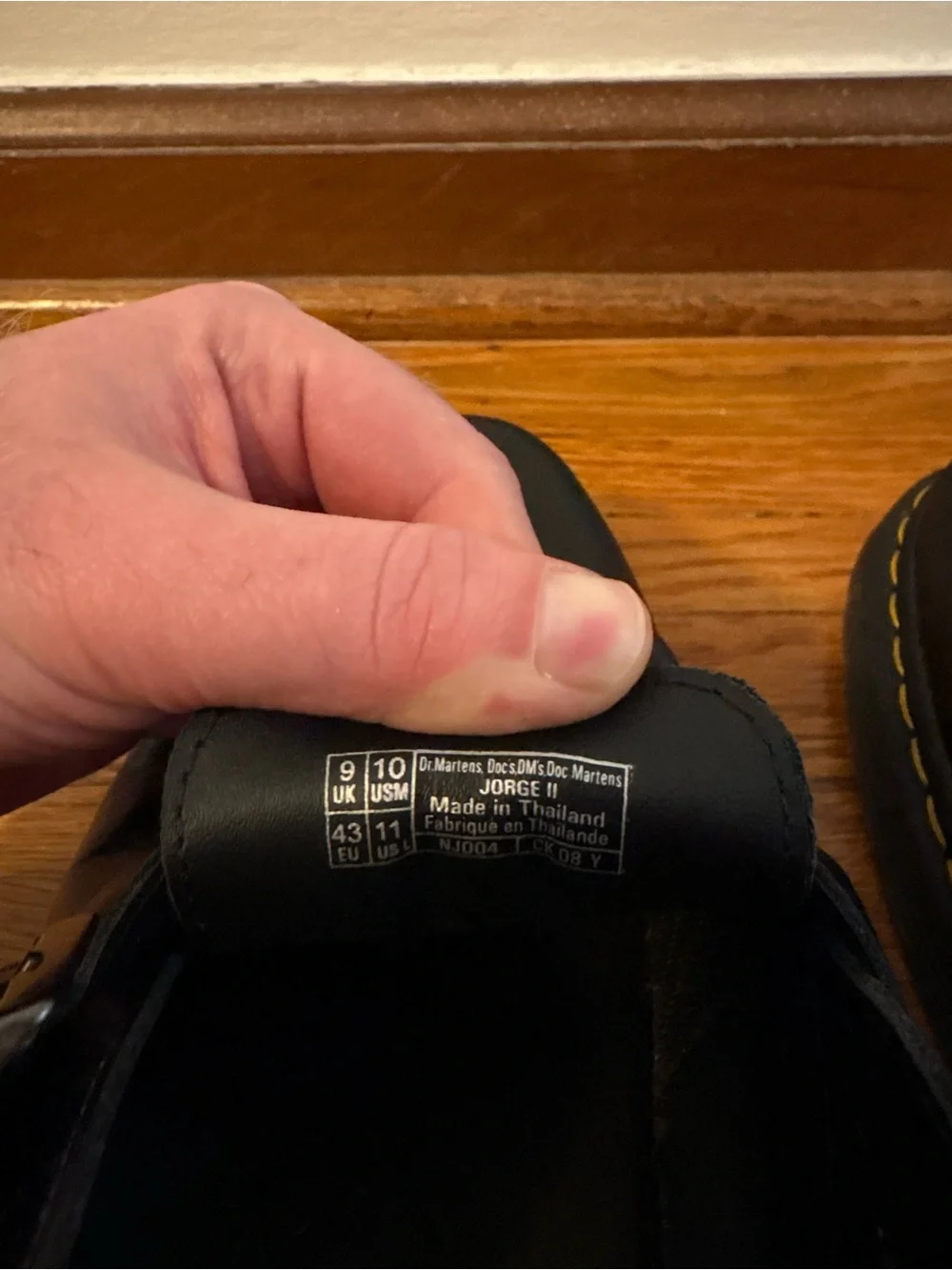Doc Martens Black Leather Shoes With Straps (size 10M)